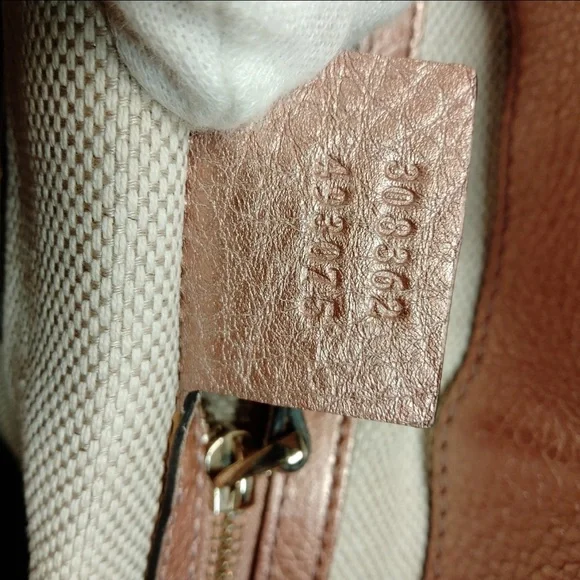 Gucci Rose Gold Soho Pebbled Leather Shoulder Hand Bag - Picture 8 of 8